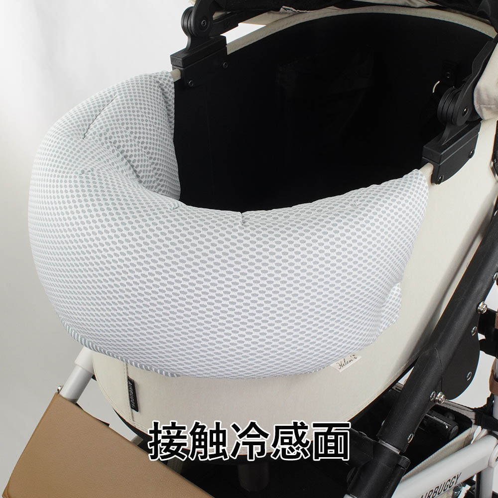 【500円OFF】DOME3ラージ以上用クッションセット 夏用ぷくぷく あごのせクッション＋夏用縁無しクッションベッド Lサイズ 東洋紡iCOLD 接触冷感 ヒッコリーデニムサックス