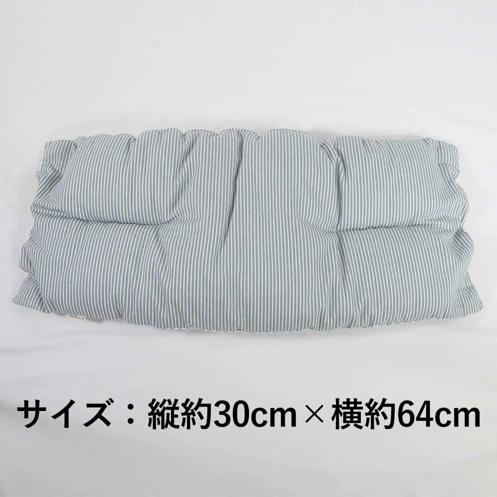 【500円OFF】DOME3ラージ以上用クッションセット 夏用ぷくぷく あごのせクッション＋夏用縁無しクッションベッド Lサイズ 東洋紡iCOLD 接触冷感 ヒッコリーデニムサックス