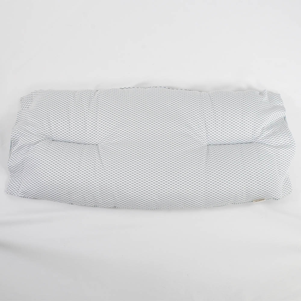 【500円OFF】DOME3ラージ以上用クッションセット 夏用ぷくぷく あごのせクッション＋夏用縁無しクッションベッド Lサイズ 東洋紡iCOLD 接触冷感 ヒッコリーデニムサックス
