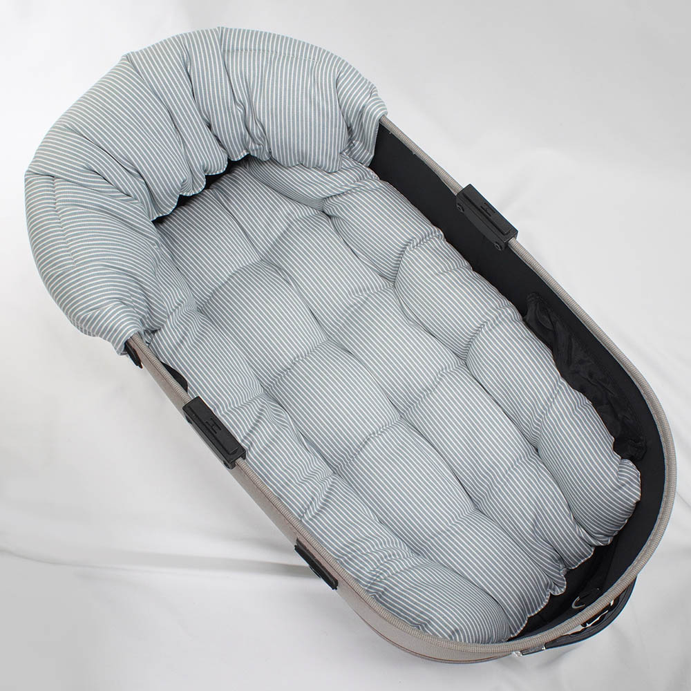 【500円OFF】DOME3ラージ以上用クッションセット 夏用ぷくぷく あごのせクッション＋夏用縁無しクッションベッド Lサイズ 東洋紡iCOLD 接触冷感 ヒッコリーデニムサックス