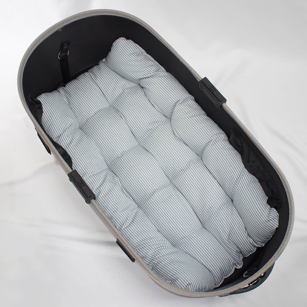 【500円OFF】DOME3ラージ以上用クッションセット 夏用ぷくぷく あごのせクッション＋夏用縁無しクッションベッド Lサイズ 東洋紡iCOLD 接触冷感 ヒッコリーデニムサックス