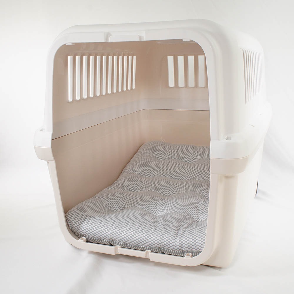 【500円OFF】DOME3ラージ以上用クッションセット 夏用ぷくぷく あごのせクッション＋夏用縁無しクッションベッド Lサイズ 東洋紡iCOLD 接触冷感 ヒッコリーデニムサックス