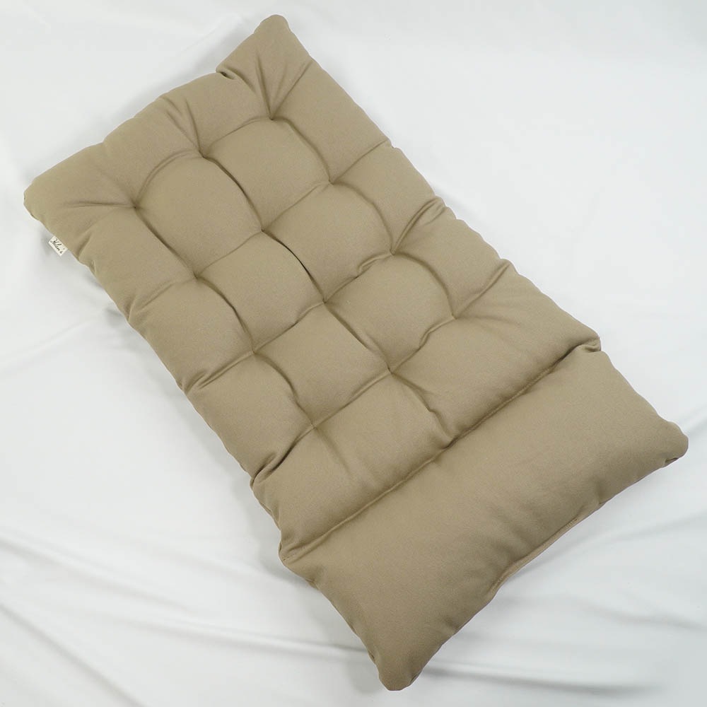 あごのせ縁無しクッション カミカミ大好きちゃん用 ８号帆布生地（両面帆布） モカ Lサイズ