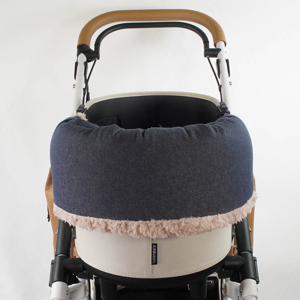 【500円OFF】DOME3レギュラー用クッションセット ぷくぷく あごのせクッション＋キャリークッションベッド Sサイズ デニムネイビーファー