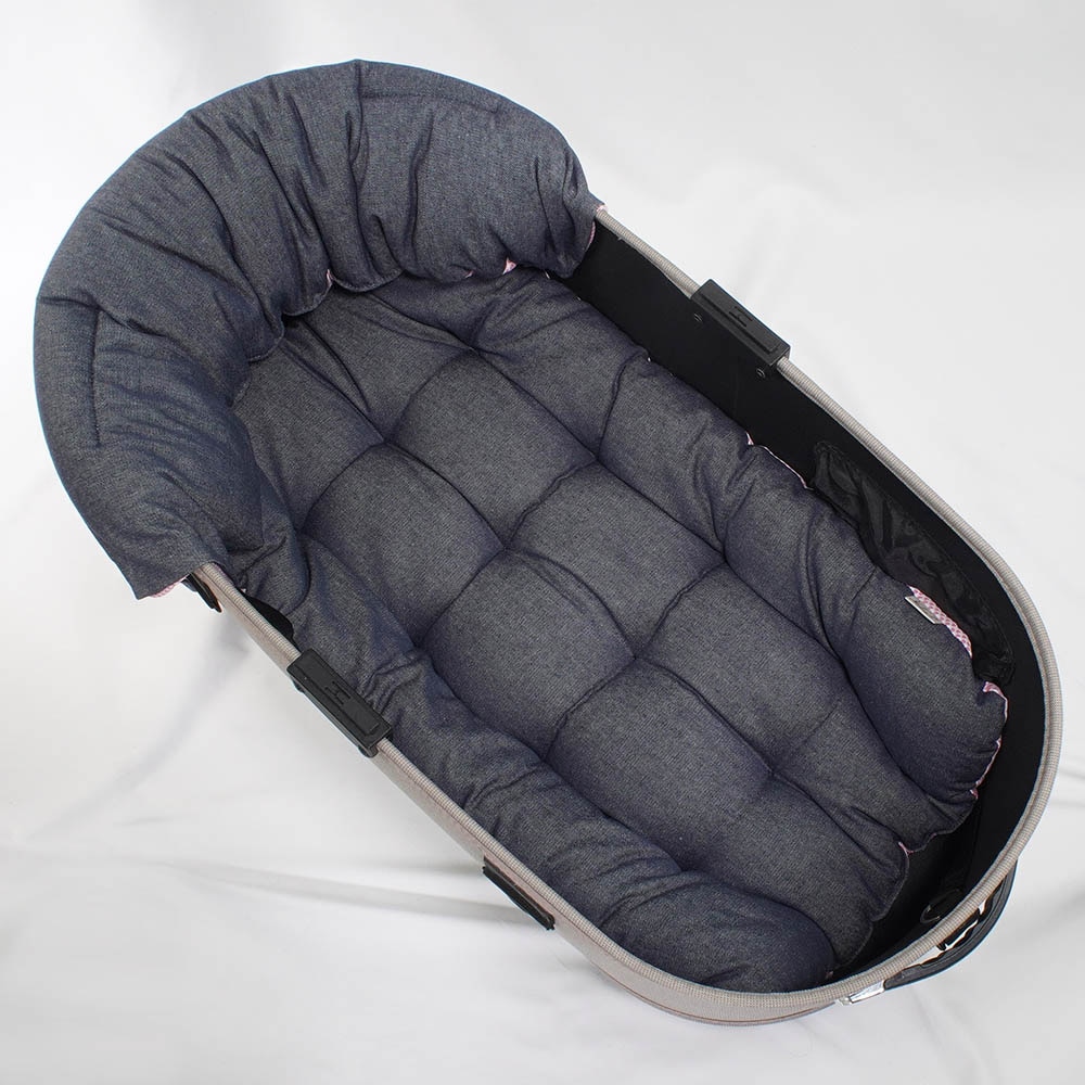 【500円OFF】DOME3ラージ以上用クッションセット 夏用ぷくぷく あごのせクッション+夏用縁無しクッションベッド Lサイズ 東洋紡iCOLD 接触冷感 10オンスデニムネイビー