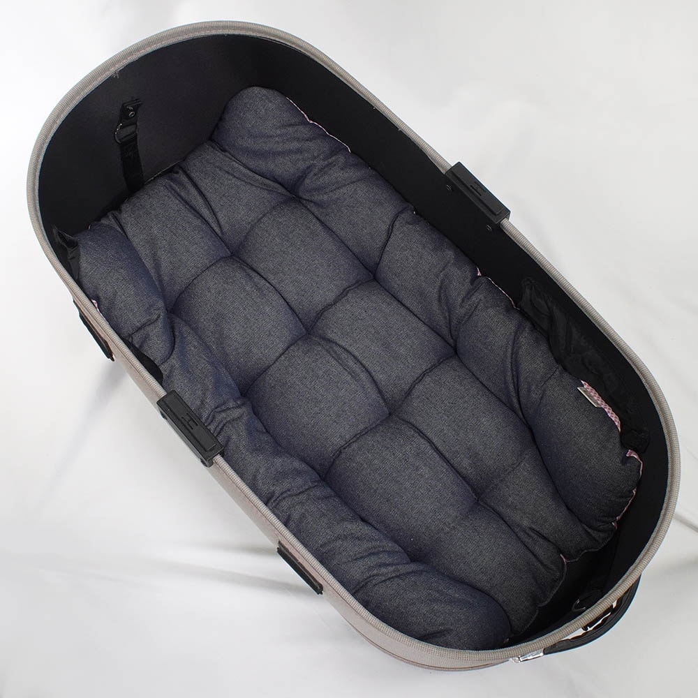 【500円OFF】DOME3ラージ以上用クッションセット 夏用ぷくぷく あごのせクッション+夏用縁無しクッションベッド Lサイズ 東洋紡iCOLD 接触冷感 10オンスデニムネイビー