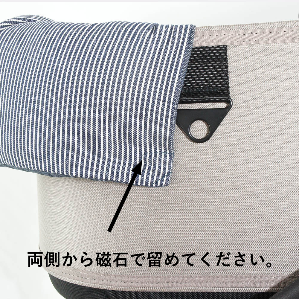 【500円OFF】DOME3ラージ用クッションセット ぷくぷく あごのせクッション＋縁無しクッションベッド Lサイズ ヒッコリーデニムネイビー