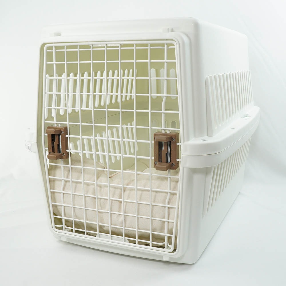 あごのせ縁無しクッション カミカミ大好きちゃん用 ８号帆布生地（両面帆布） 生成 Lサイズ