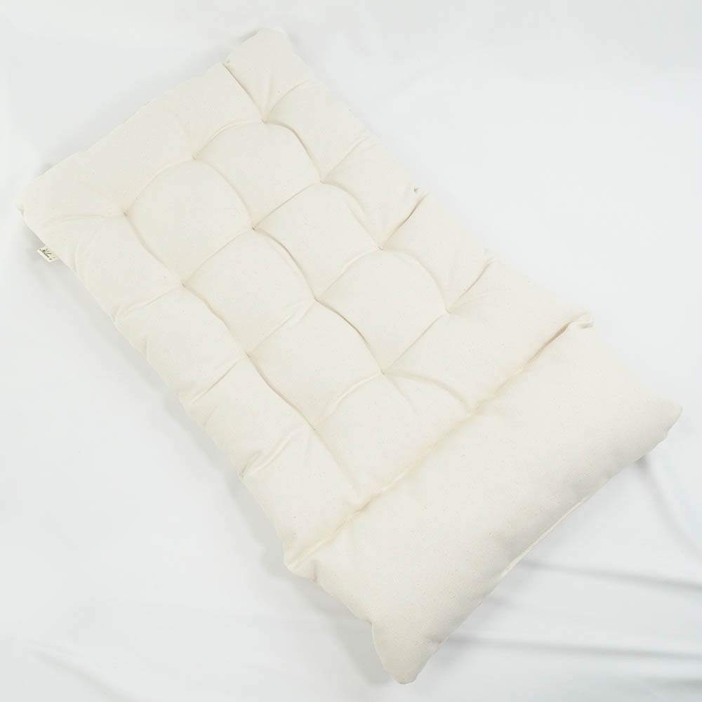 あごのせ縁無しクッション カミカミ大好きちゃん用 ８号帆布生地（両面帆布） 生成 Lサイズ