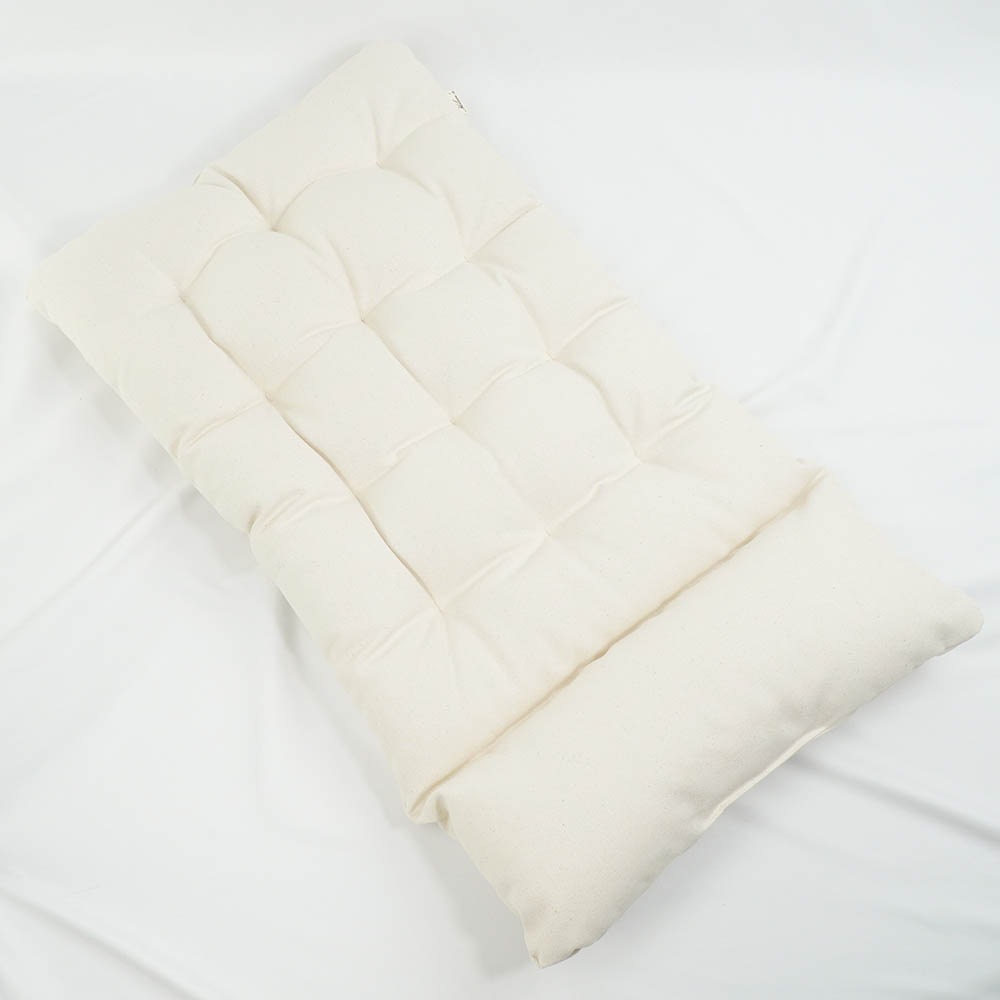 あごのせ縁無しクッション カミカミ大好きちゃん用 ８号帆布生地（両面帆布） 生成 Lサイズ