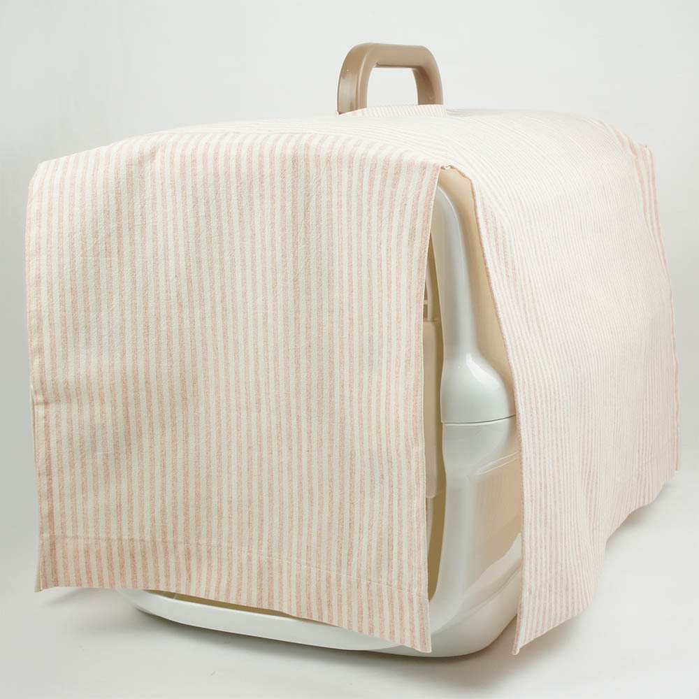 ペットキャリー 目隠し イージーカバー/クレートカバー  ピンクストライプ＜マルチ幅＞ Mサイズ