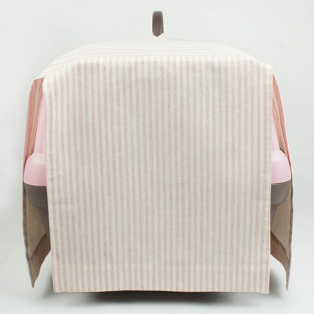 ペットキャリー 目隠し イージーカバー/クレートカバー  ピンクストライプ＜マルチ幅＞ Mサイズ