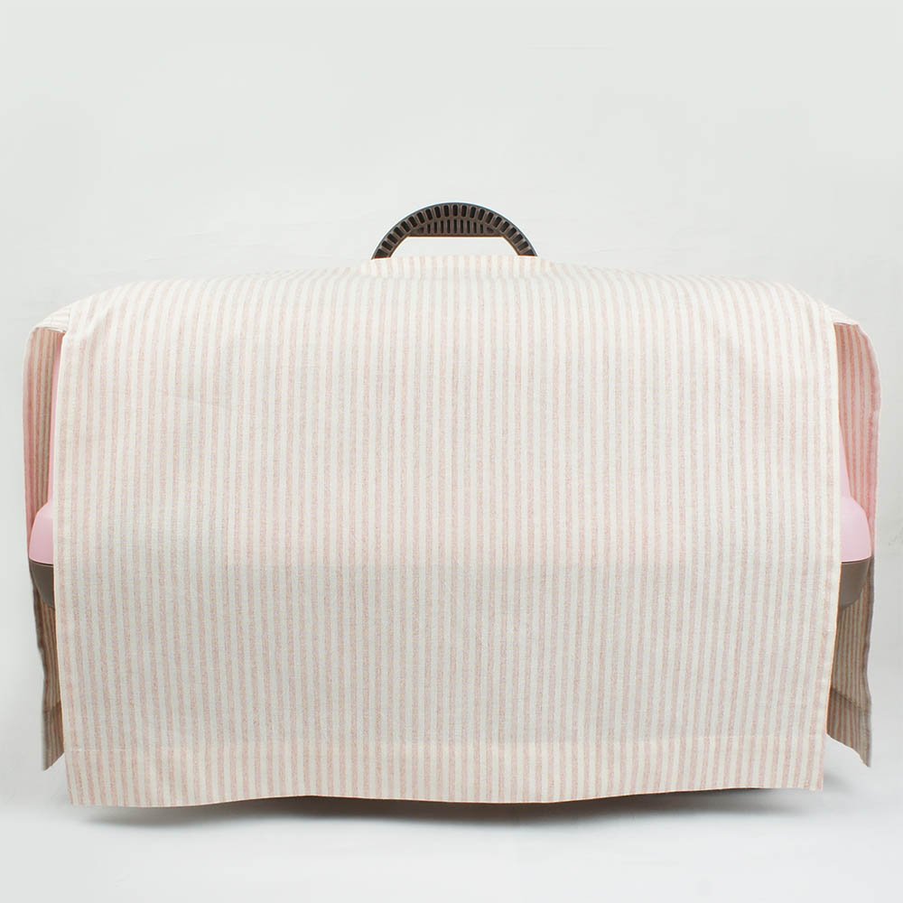 ペットキャリー 目隠し イージーカバー/クレートカバー  ピンクストライプ＜マルチ幅＞ Mサイズ