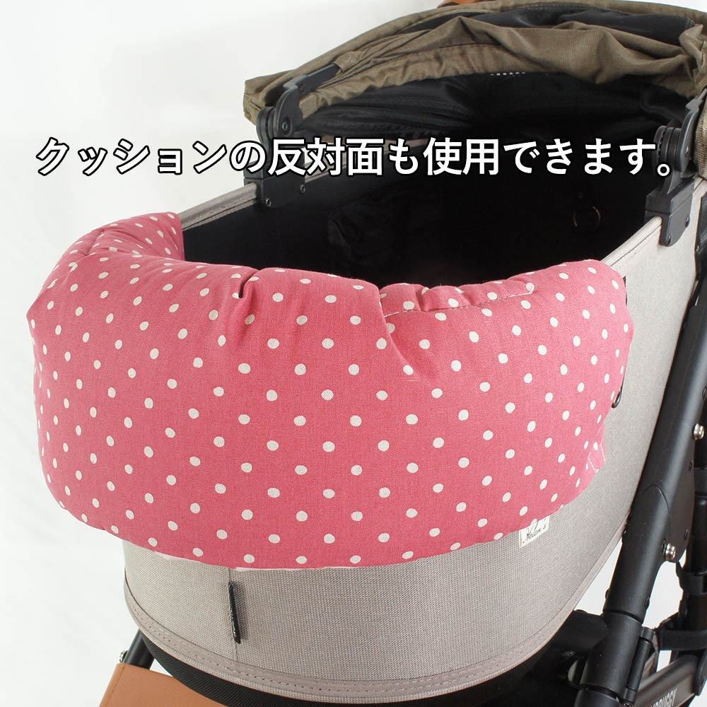 【500円OFF】DOME3ラージ用クッションセット ぷくぷく あごのせクッション+縁無しクッションベッド Lサイズ マカロンピンクドット