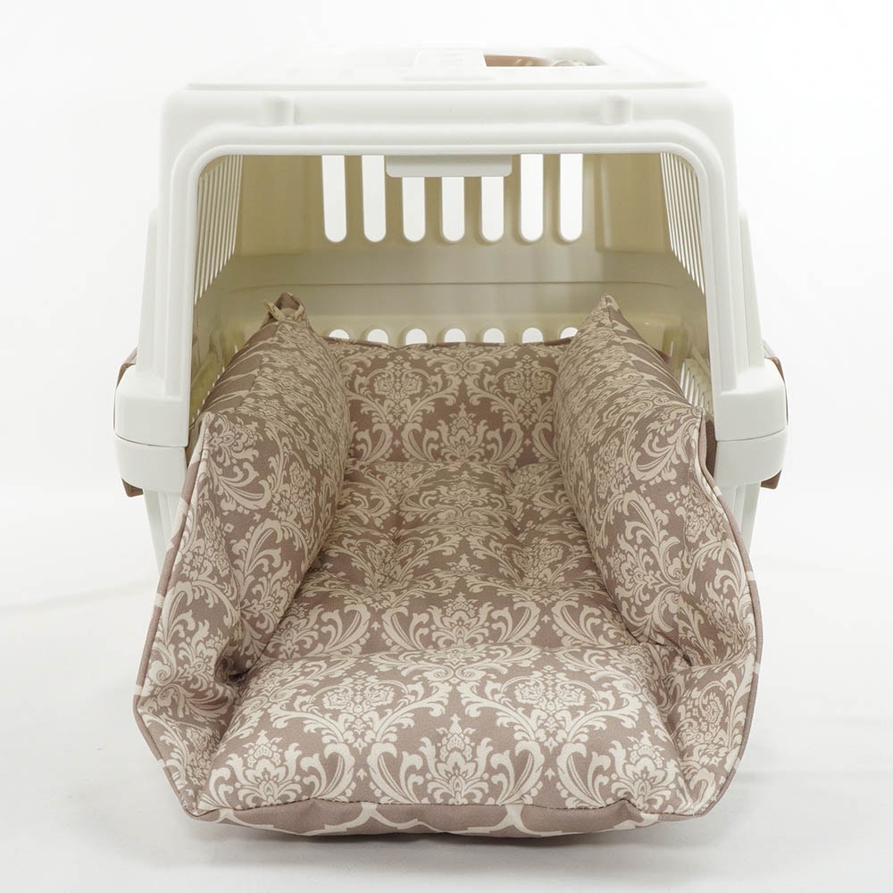 ペットが喜ぶ キャリークッションベッド/クレートクッション ダマスク