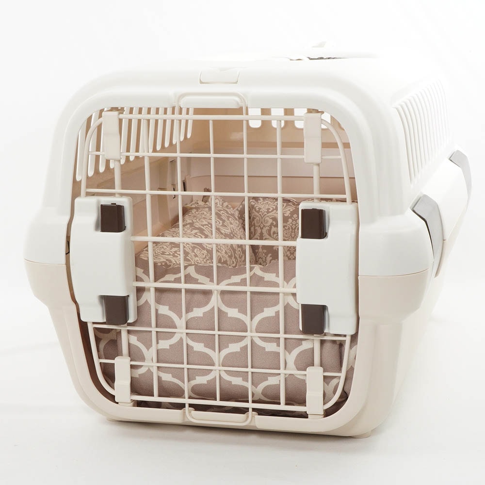 ペットが喜ぶ キャリークッションベッド/クレートクッション ダマスク