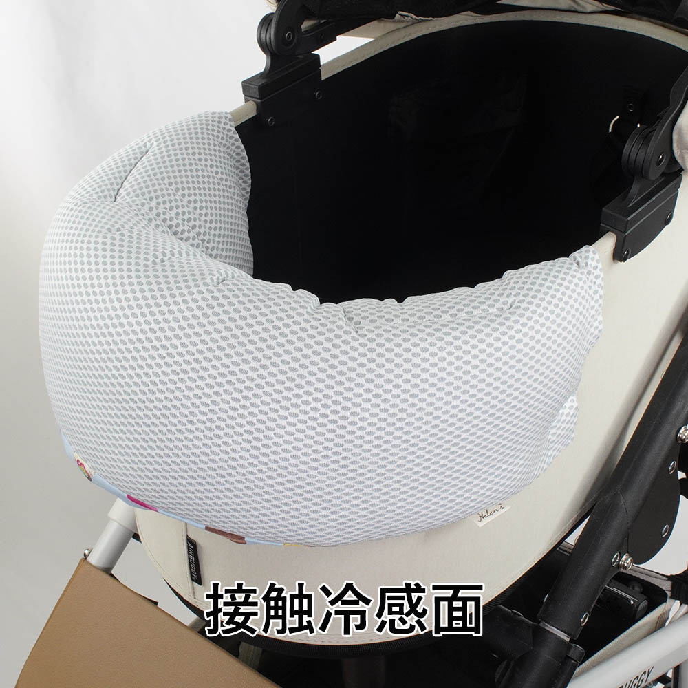 【500円OFF】DOME3ラージ以上用クッションセット 夏用ぷくぷく あごのせクッション＋夏用縁無しクッションベッド Lサイズ 東洋紡iCOLD 接触冷感 マカロンブルー