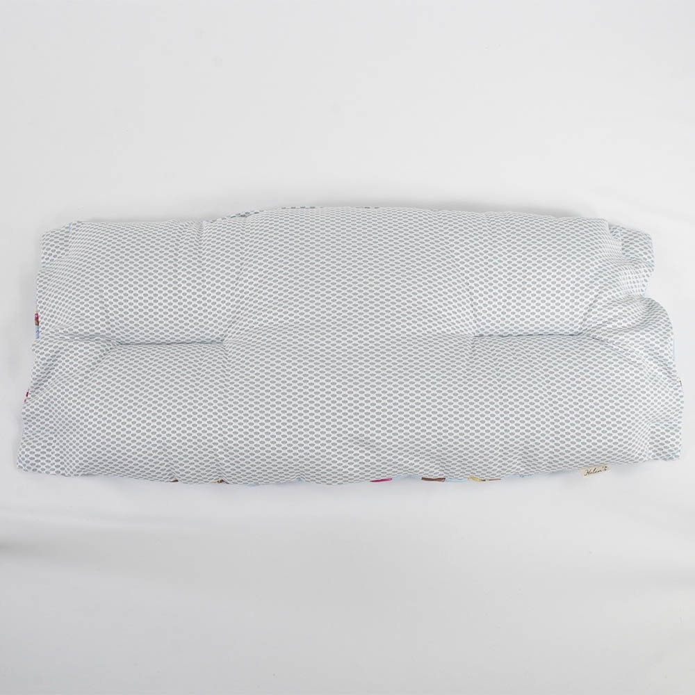 【500円OFF】DOME3ラージ以上用クッションセット 夏用ぷくぷく あごのせクッション＋夏用縁無しクッションベッド Lサイズ 東洋紡iCOLD 接触冷感 マカロンブルー