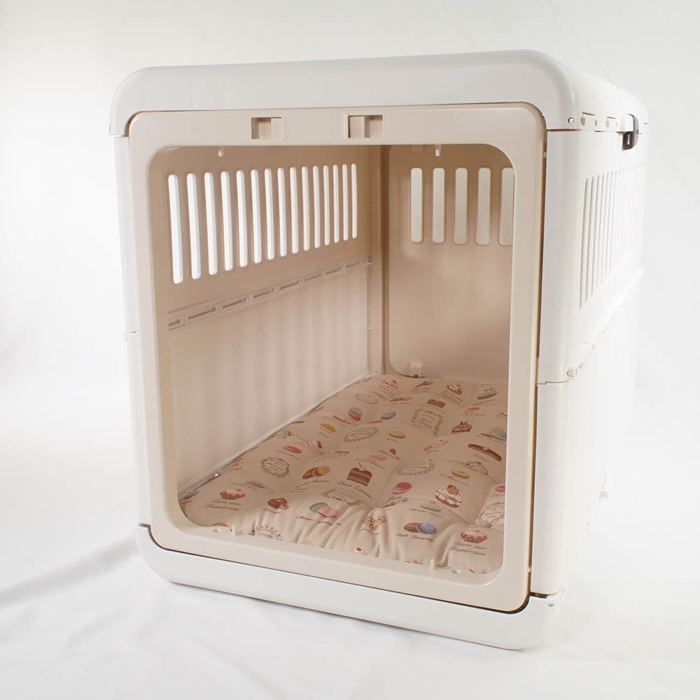 【500円OFF】DOME3ラージ以上用クッションセット 夏用ぷくぷく あごのせクッション＋夏用縁無しクッションベッド Lサイズ 東洋紡iCOLD 接触冷感 マカロンベージュ