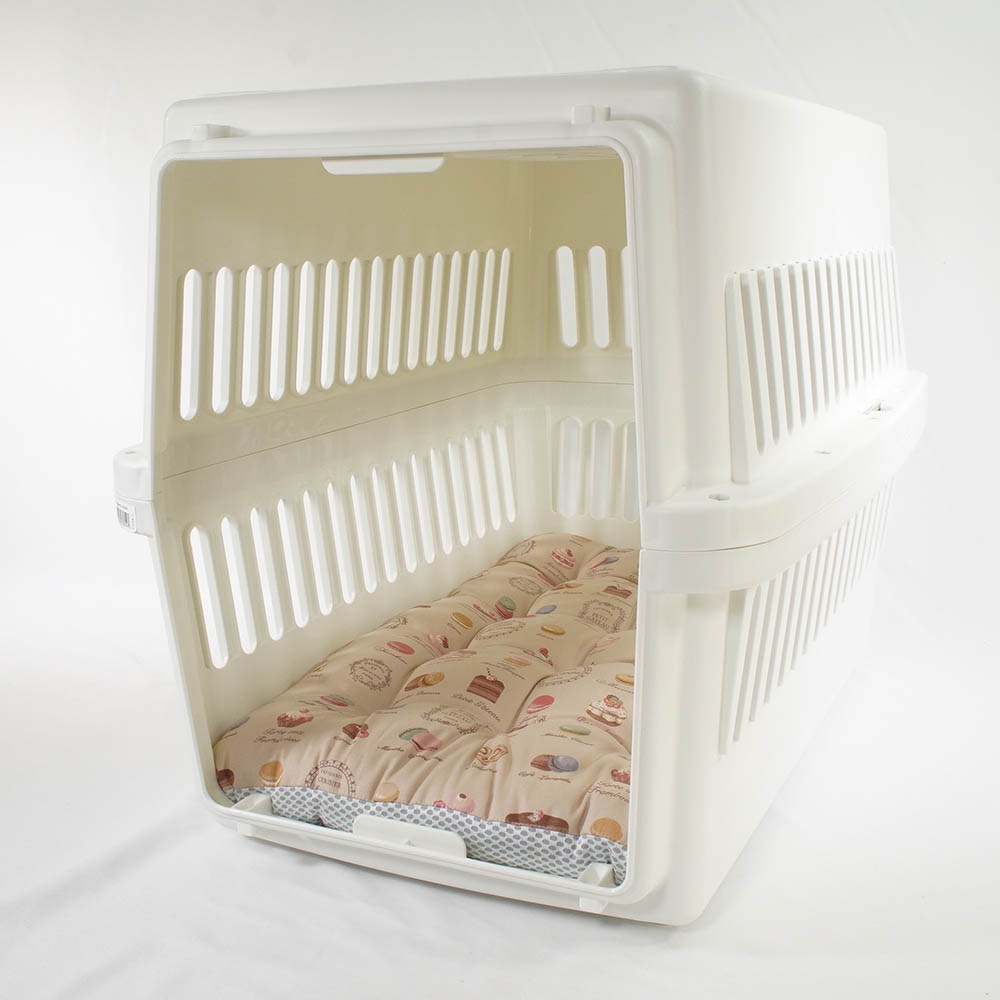 【500円OFF】DOME3ラージ以上用クッションセット 夏用ぷくぷく あごのせクッション＋夏用縁無しクッションベッド Lサイズ 東洋紡iCOLD 接触冷感 マカロンベージュ