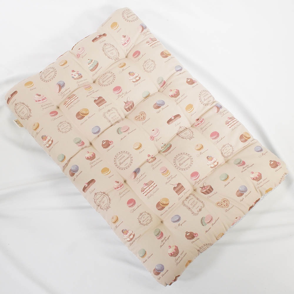 【500円OFF】DOME3ラージ以上用クッションセット 夏用ぷくぷく あごのせクッション＋夏用縁無しクッションベッド Lサイズ 東洋紡iCOLD 接触冷感 マカロンベージュ