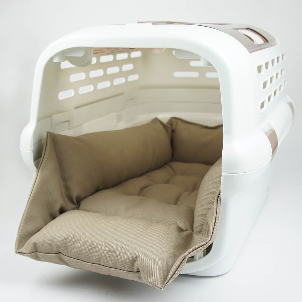 ８号帆布生地 キャリークッションベッド/クレートクッション生成 Mサイズ カミカミ大好きちゃん用 8号帆布生地 キャリークッションベッド