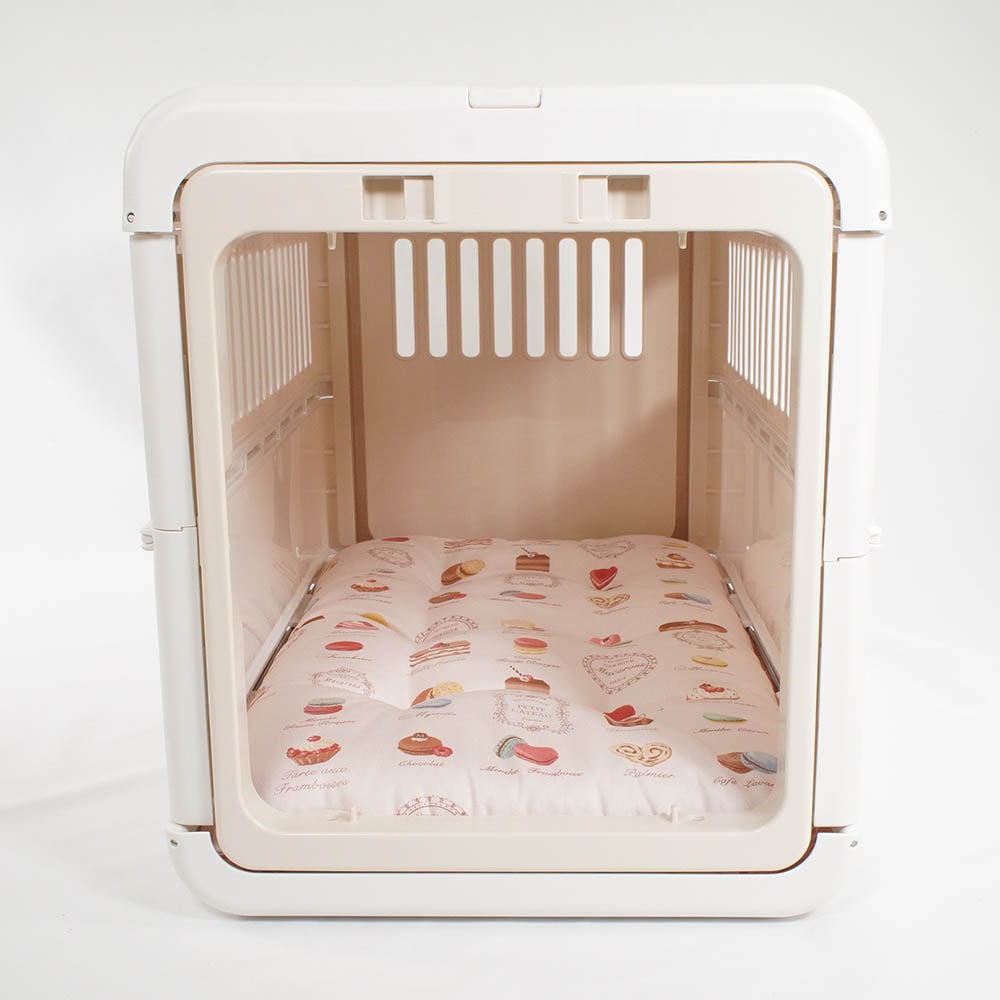 夏用縁無しクッションベッド iCOLD 接触冷感 リバティプリント Betsy ピンク Mサイズ