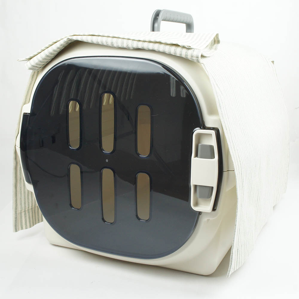 ペットキャリー 目隠し イージーカバー/クレートカバー  ブルーストライプ＜マルチ幅＞ Mサイズ