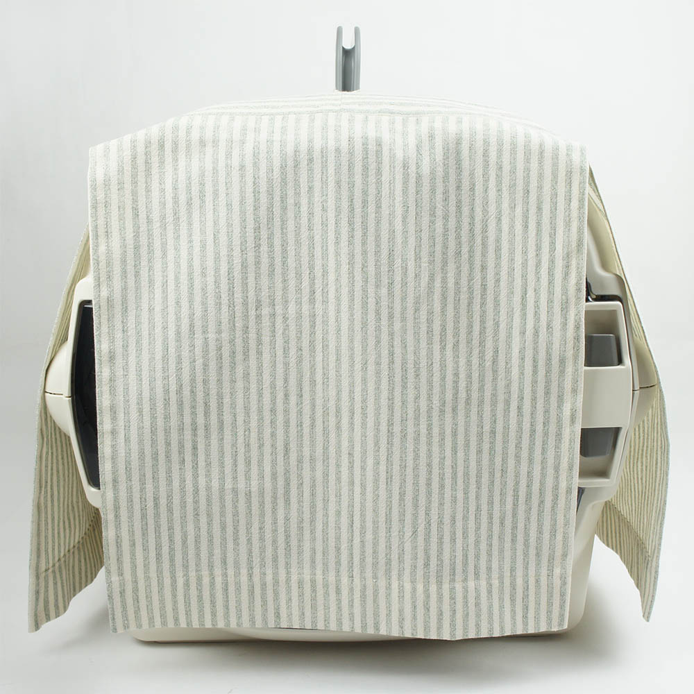 ペットキャリー 目隠し イージーカバー/クレートカバー  ブルーストライプ＜マルチ幅＞ Mサイズ