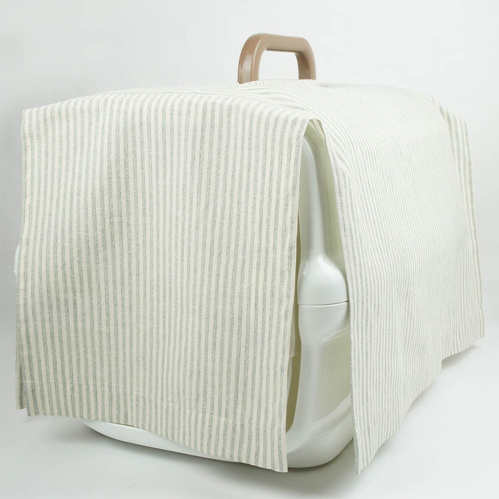 ペットキャリー 目隠し イージーカバー/クレートカバー  ブルーストライプ＜マルチ幅＞ Mサイズ