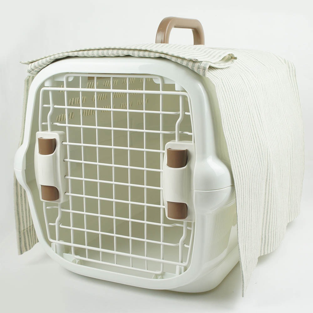 ペットキャリー 目隠し イージーカバー/クレートカバー  ブルーストライプ＜マルチ幅＞ Mサイズ