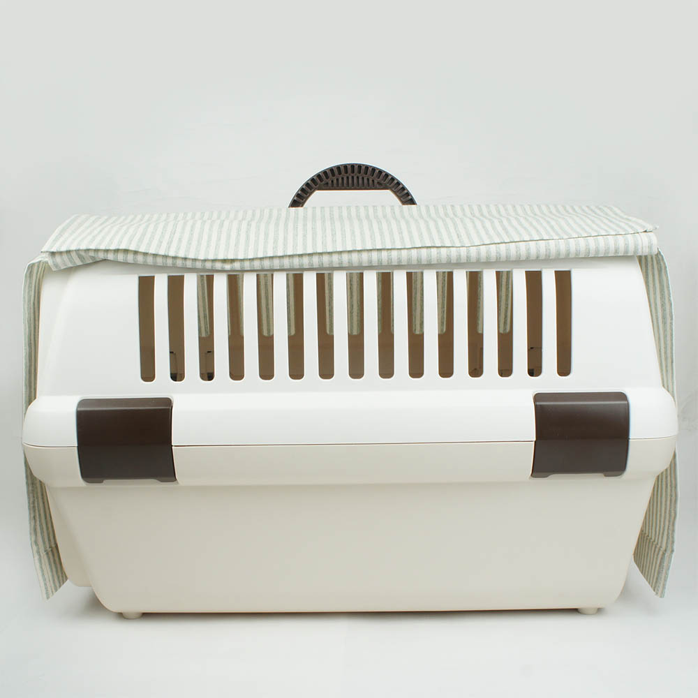 ペットキャリー 目隠し イージーカバー/クレートカバー  ブルーストライプ＜マルチ幅＞ Mサイズ