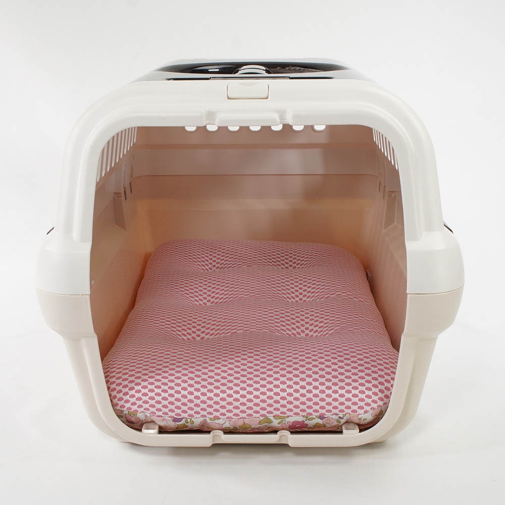 夏用縁無しクッションベッド iCOLD 接触冷感 リバティプリント Betsy ピンク Sサイズ