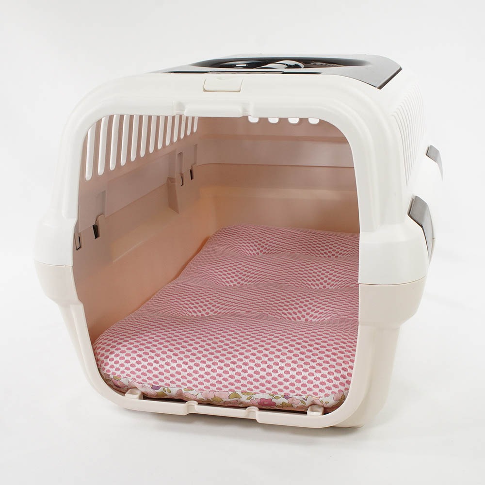 夏用縁無しクッションベッド iCOLD 接触冷感 リバティプリント Betsy ピンク Sサイズ