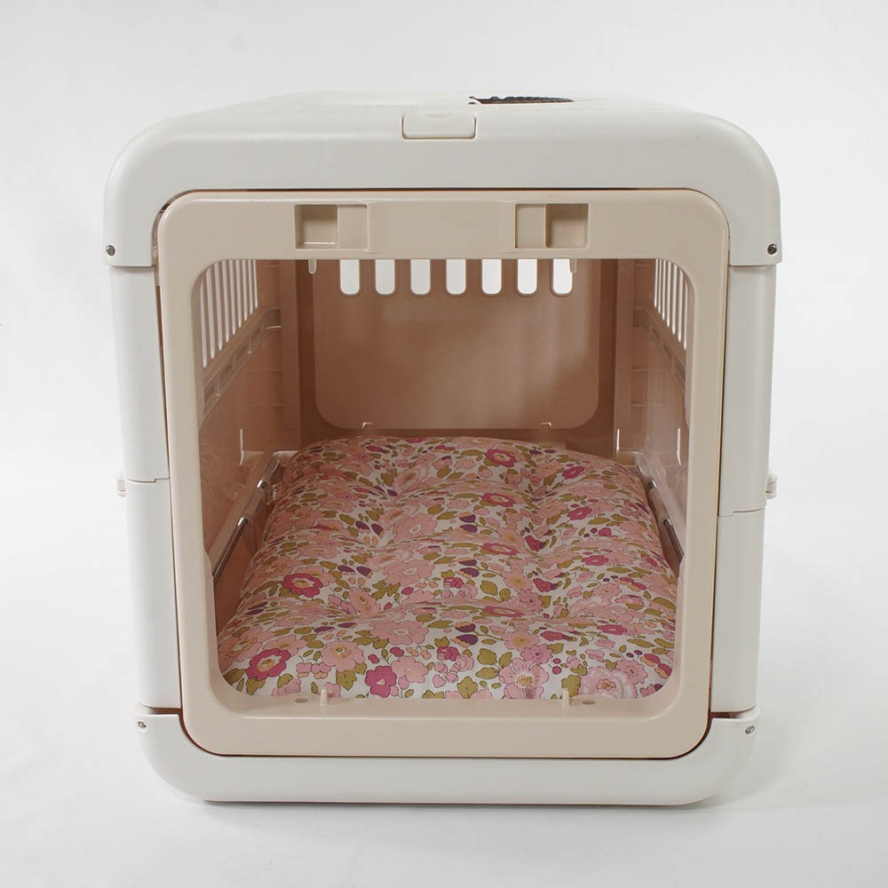 夏用縁無しクッションベッド iCOLD 接触冷感 リバティプリント Betsy ピンク Sサイズ