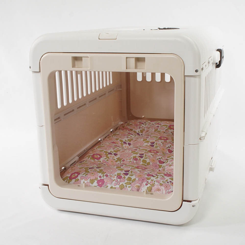 夏用縁無しクッションベッド iCOLD 接触冷感 リバティプリント Betsy ピンク Sサイズ