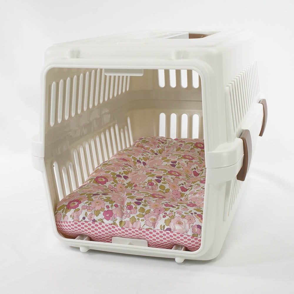 夏用縁無しクッションベッド iCOLD 接触冷感 リバティプリント Betsy ピンク Sサイズ