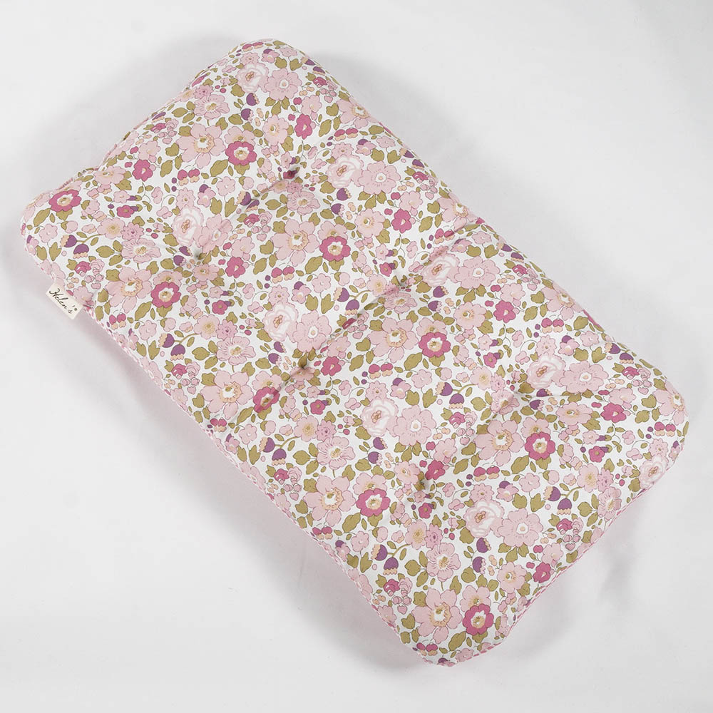 夏用縁無しクッションベッド iCOLD 接触冷感 リバティプリント Betsy ピンク Sサイズ