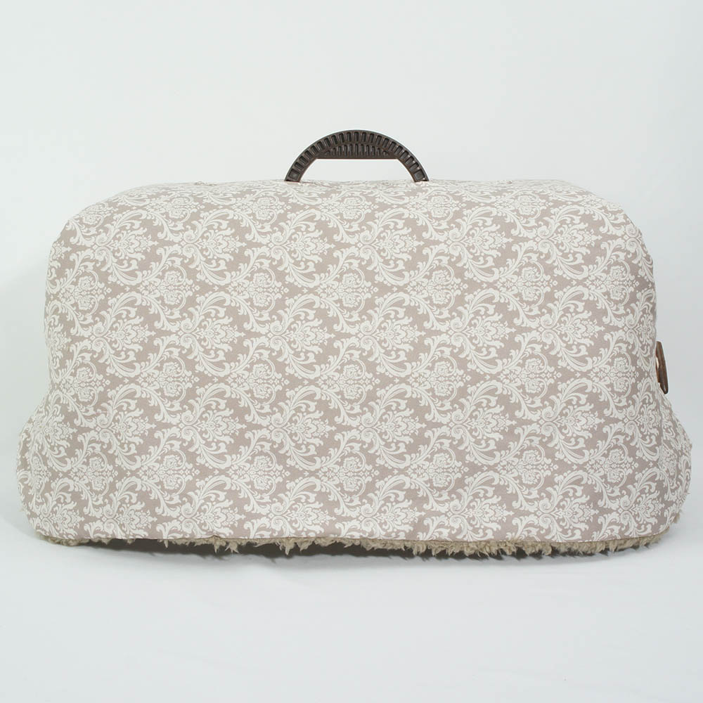 あったか３WAY キャリーカバーブランケット ダマスク ベージュファー＜マルチ幅＞ Sサイズ（トグルボタン付き）