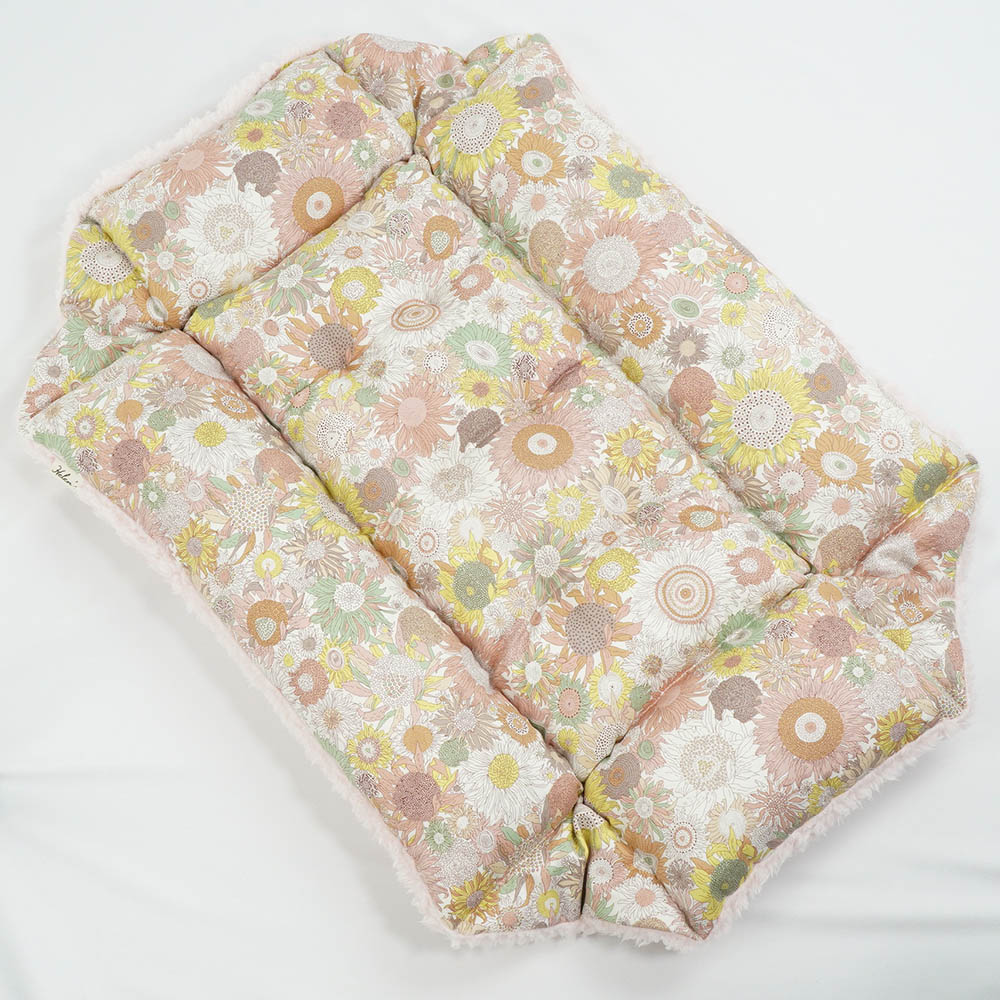 【限定品】ペットが喜ぶ キャリークッションベッド リバティプリント スモールスザンナ シャービーピンクファー Mサイズ