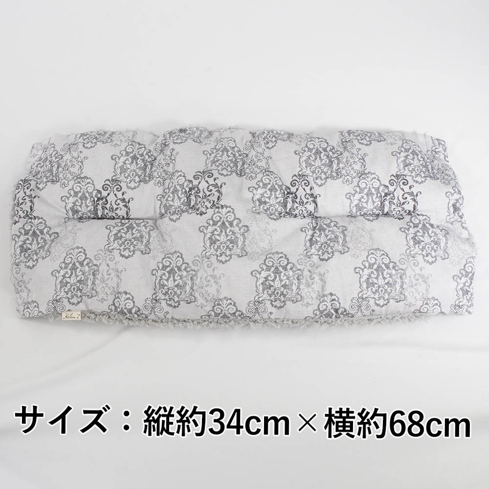 【500円OFF】DOME3ラージ用クッションセット ぷくぷく あごのせクッション＋キャリークッションベッド Mサイズ ヴィンテージダマスクグレーファー