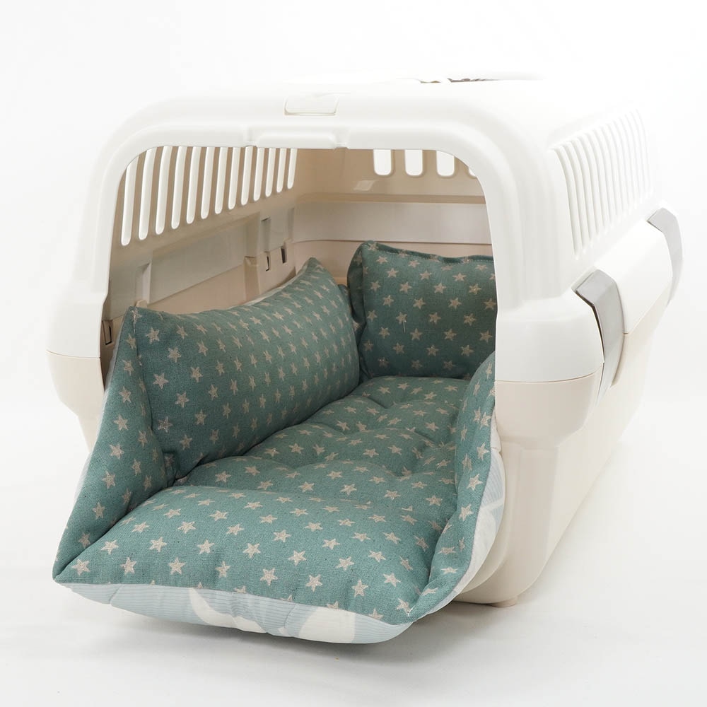 キャリーマット　クッションSS　リーフグレー キャリーマットクッションSSリーフグレー