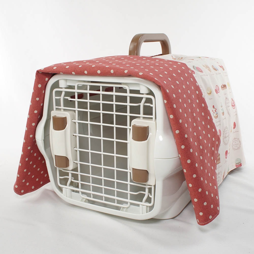 Helen's クレートカバー マカロンピンクドット Sサイズ トグルボタン無し