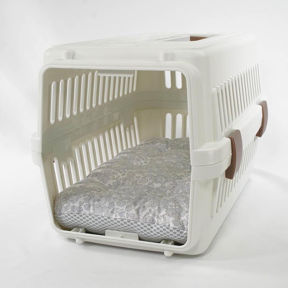 夏用縁無しクッションベッド iCOLD 接触冷感 リバティプリント Betsy グレー Sサイズ