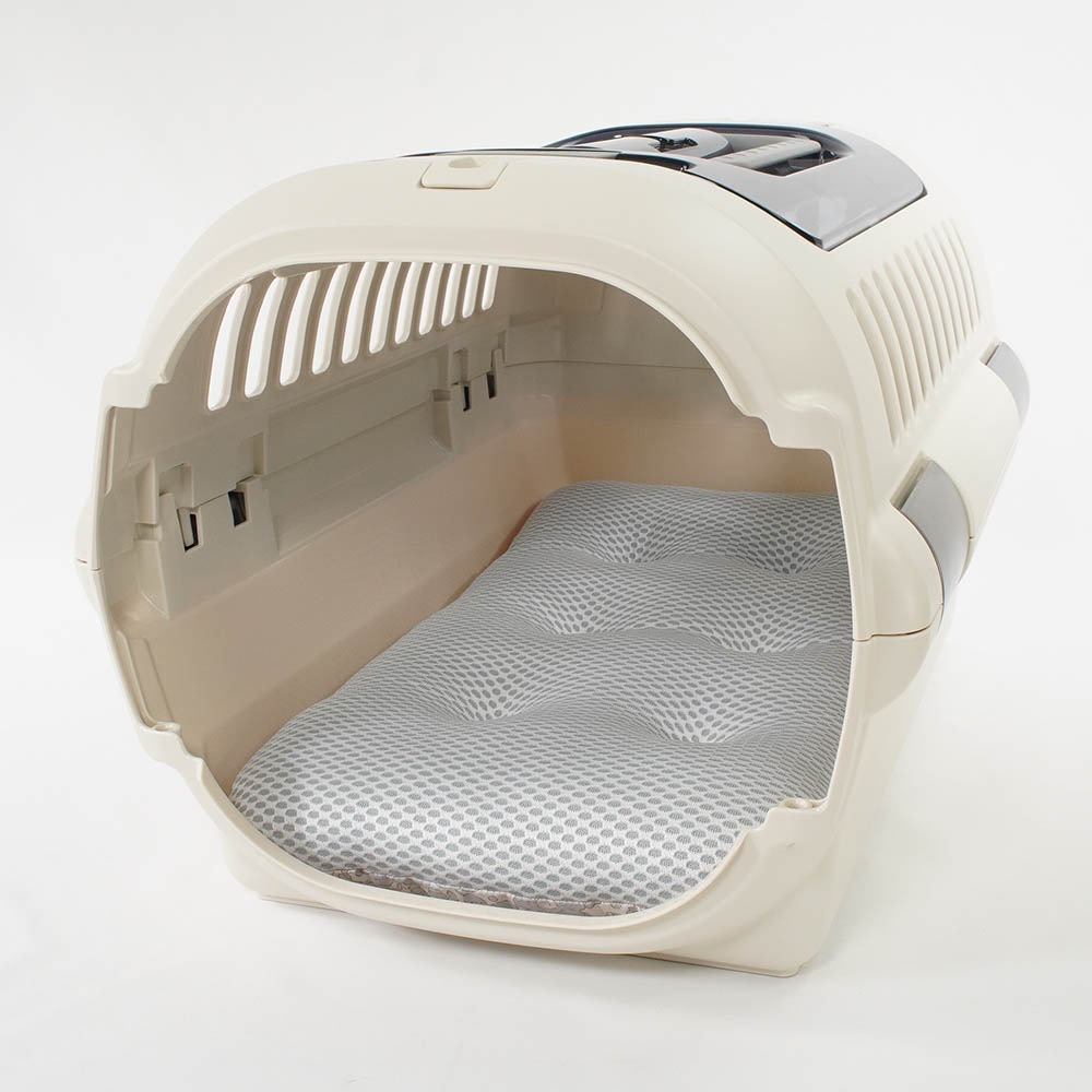 夏用縁無しクッションベッド iCOLD 接触冷感 リバティプリント Betsy グレー Sサイズ