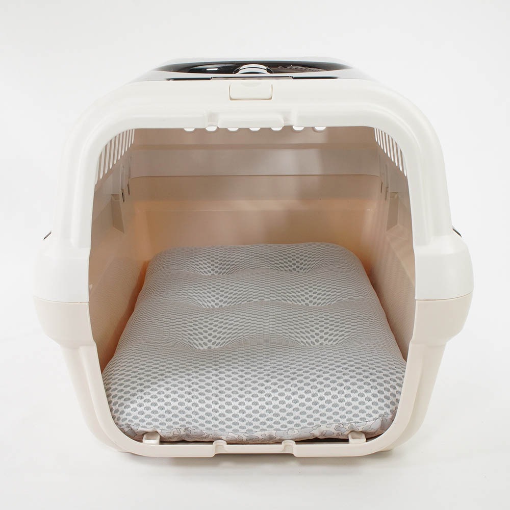 夏用縁無しクッションベッド iCOLD 接触冷感 リバティプリント Betsy グレー Sサイズ