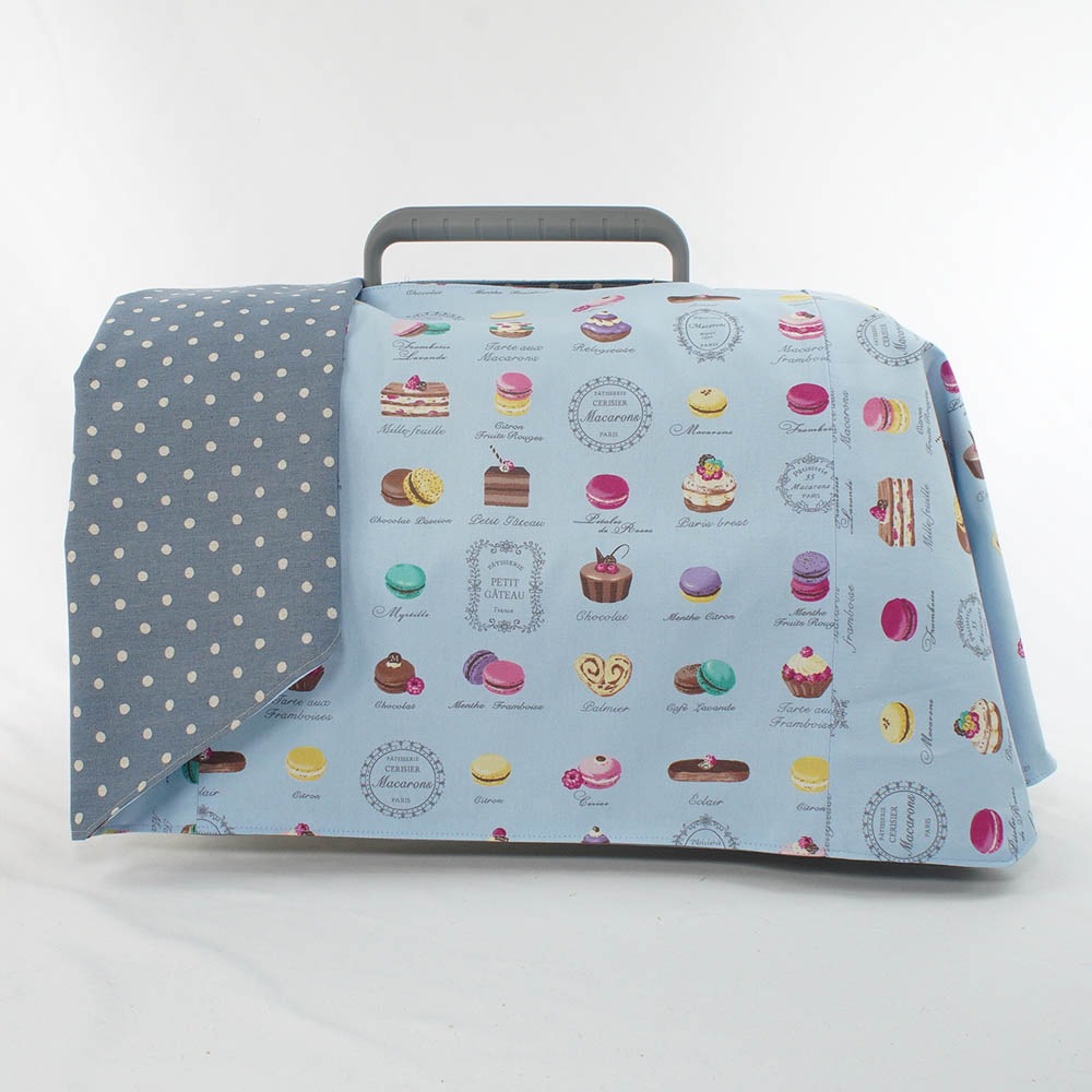 Helen's クレートカバー マカロンブルードット Sサイズ トグルボタン無し