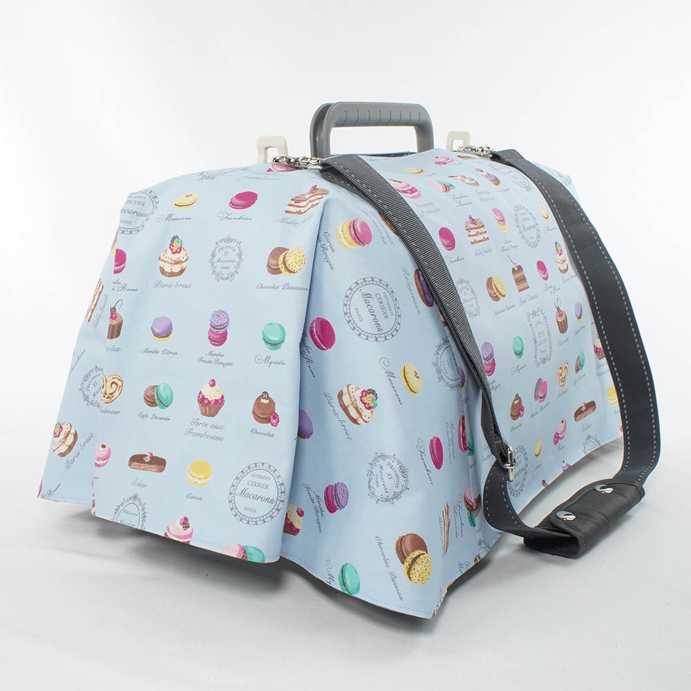 Helen's クレートカバー マカロンブルードット Sサイズ トグルボタン無し