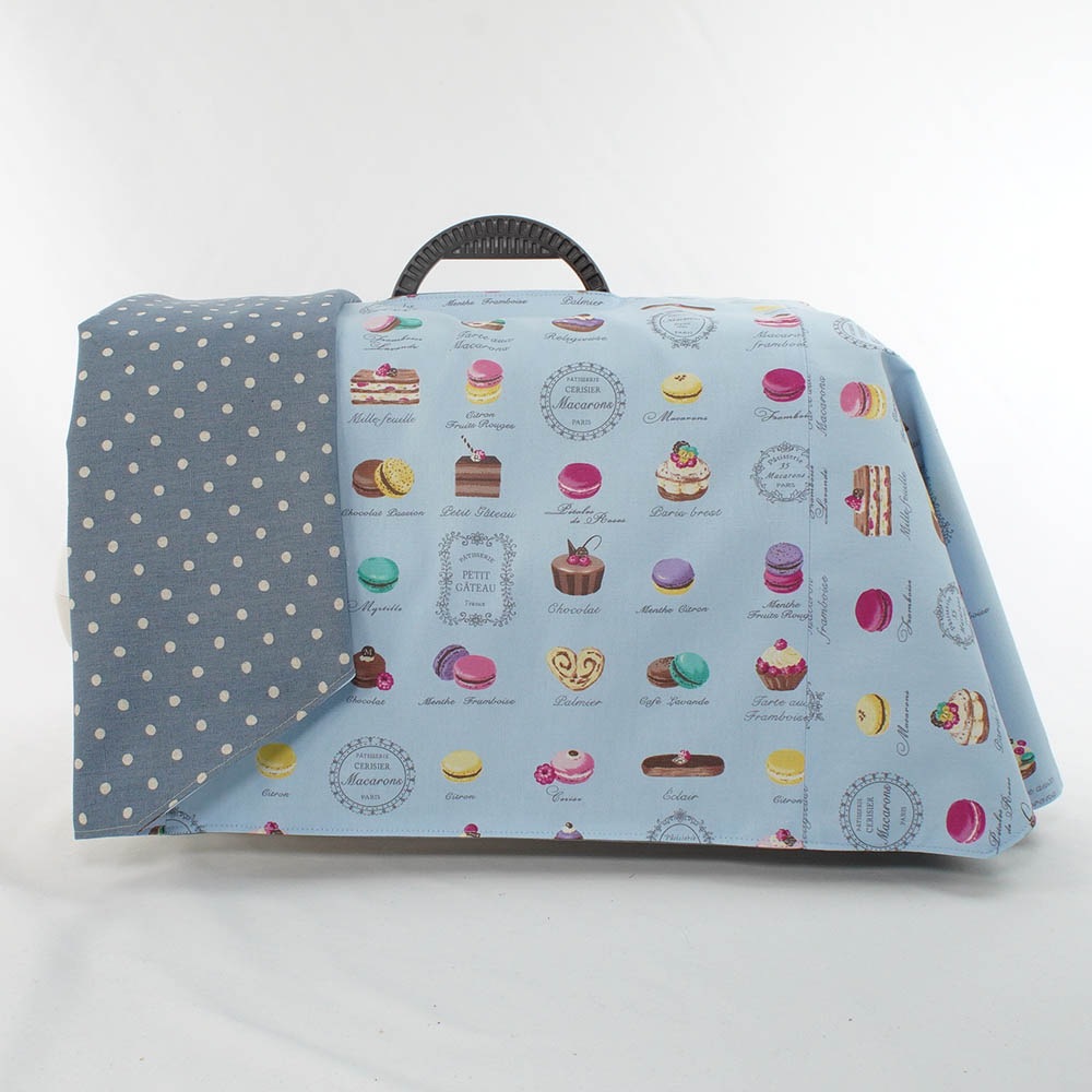 Helen's クレートカバー マカロンブルードット Sサイズ トグルボタン無し