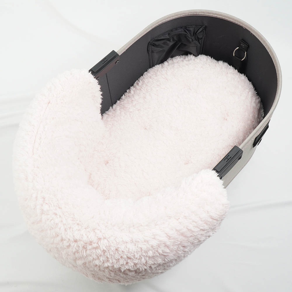 【500円OFF】DOME3レギュラー用クッションセット ぷくぷく あごのせクッション＋縁無しクッションベッド Mサイズ マカロンシャービーピンクファー